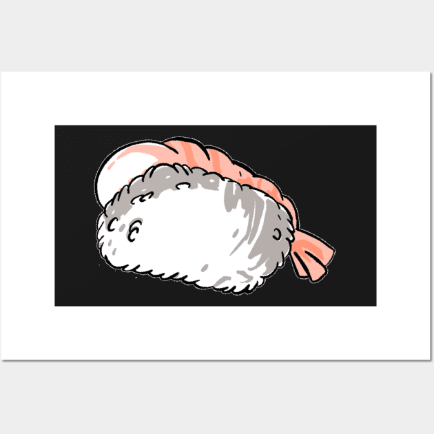 Nigiri ebi - shrimp Wall Art by Uwaki